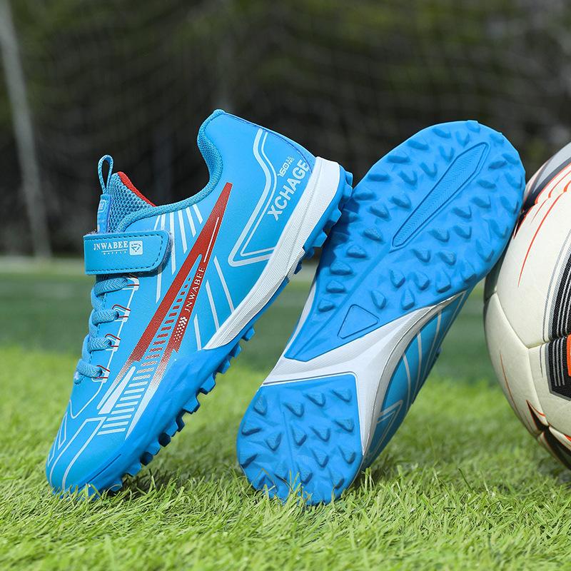 

Детские профессиональные футбольные бутсы на липучке с шипами Дышащие тренировочные нескользящие соревновательные цельные бутсы для мальчиков-студентов 2025 31