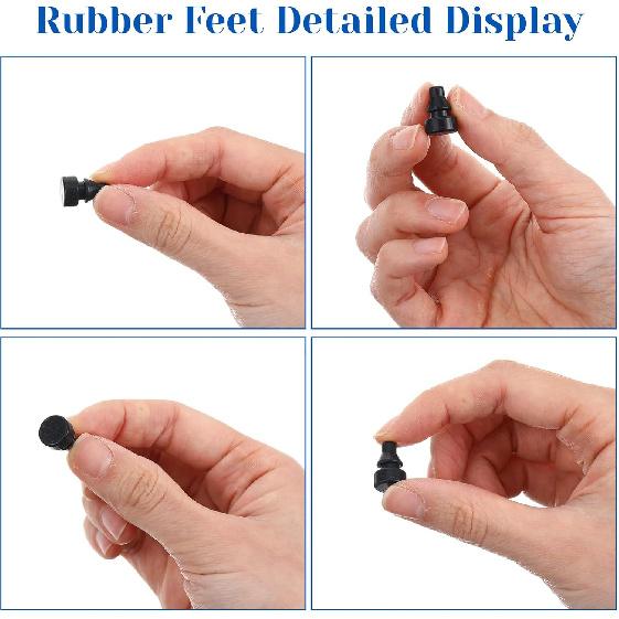 8Pcs Rubber Feet for Slow Cookers Replaceable Slow Cooker Legs Pot ert Accessories Prevent Scratches Marks and Damages Rubber Push-in Bumper, Black