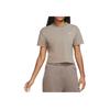 Nike Casual Solid Color Logo Short Sleeve Round Neck T-Shirt Women Tops Olive-Gray DA0324-081