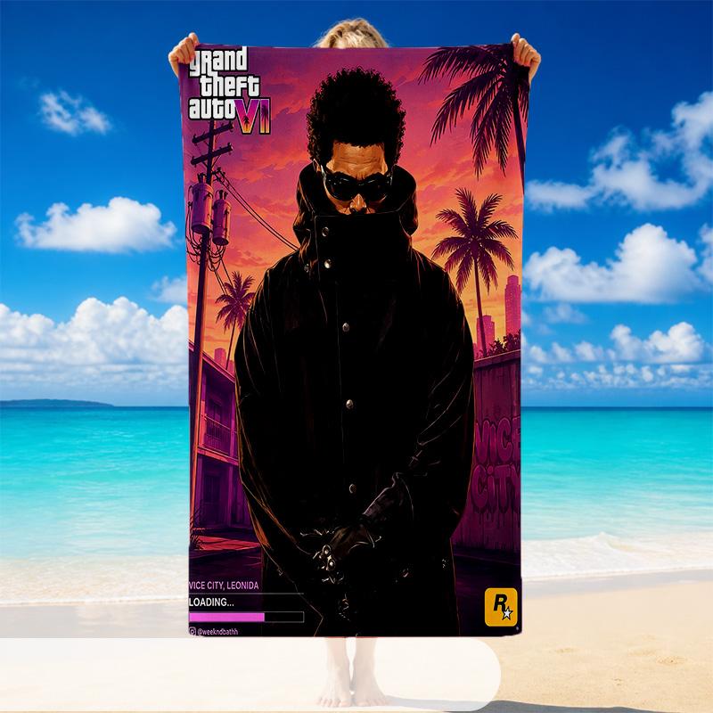 The Weeknd Plaj Havlusu, Plaj Yüzme Havuzu Seyahat Tatili İçin Yumuşak Büyük Emici Havlu