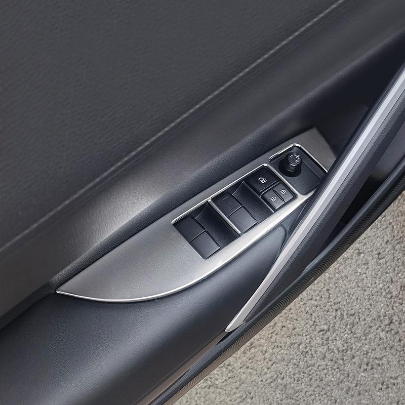 For Toyota Corolla Cross XG10    2024 2025 Hybrid Stainless Car Door Window Switch Lift Button Cover Accessories