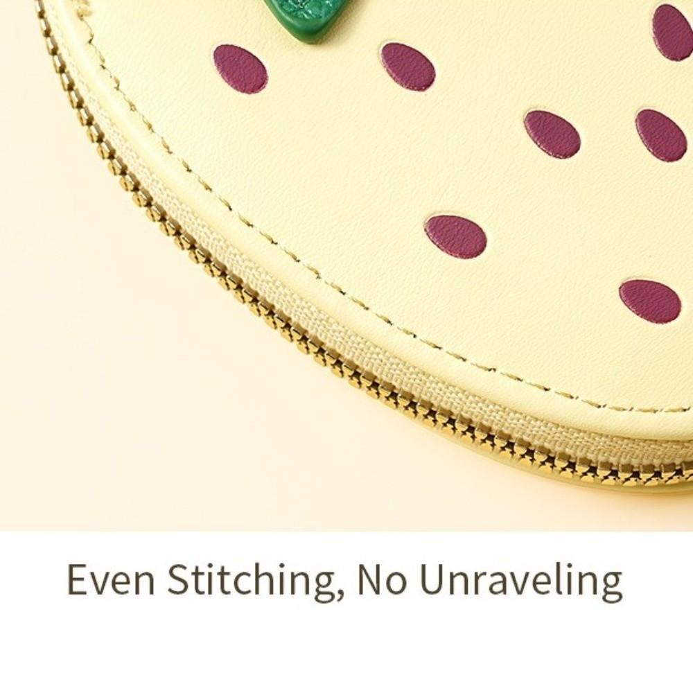 Fruit PU Leather Card Holder Multi-card Slot Storage Bag Fashion Strawberry Card Bag Girl