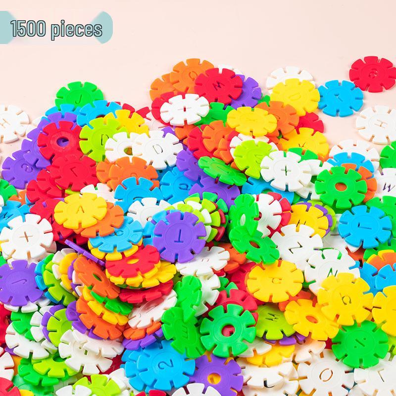 Children's Educational Snowflake Building Blocks - Early Learning Toy for Kindergarten