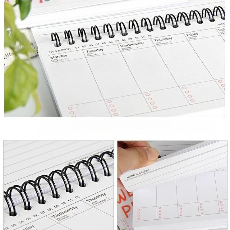 1pcs Stationery Cute Notebook Portable Agenda Diary Weekly Monthly Planner Student Organizer Schedule School Supplies