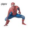 Unisex Superhero Fancy Dress Costume for Kids Adults, Classic Red Blue Zentai Jumpsuit, Halloween Party Suit High Stretch Bodysuit with Mask, Cosplay