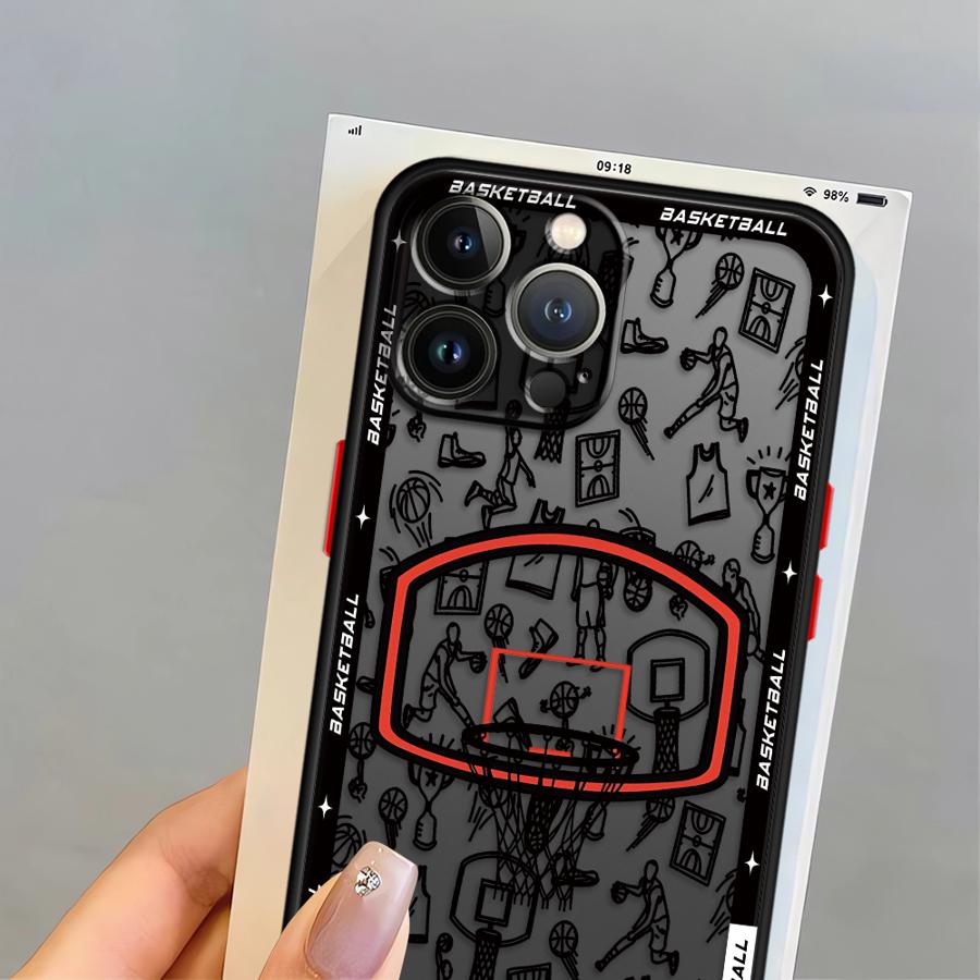 Basketball Art Funda Back Phone Cover Case for iPhone 17 Pro Max Air 15 13 Mini 7 8 SE 16 Plus XS XR 14 11 12