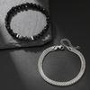 2pcs/Set Fashion Beaded Bracelets for Men And Women with Stone Charm Jewelry Set Best Gift Ideas