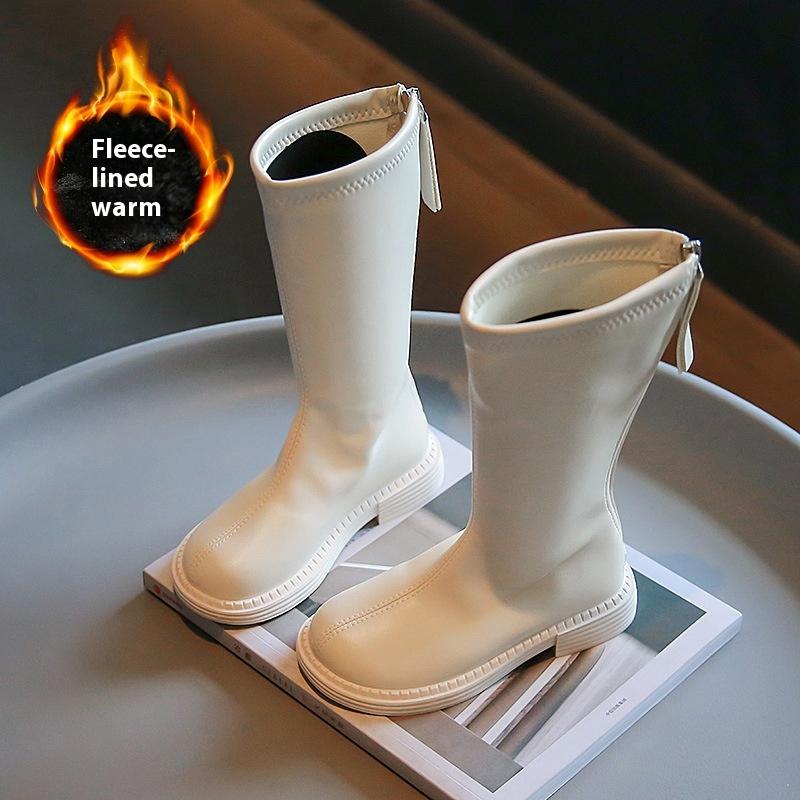 Girls' Long Boots Autumn and Winter Children's High Boots Soft Sole Fashion Boots Long Leather Boots