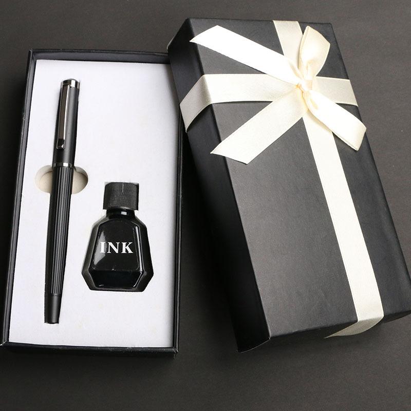 Morandi Fountain Pen Accounting Dark Nib Ink Hard Pen Handwriting Practice Gift Box For School, Teacher'S Day Prize, New Year Gift