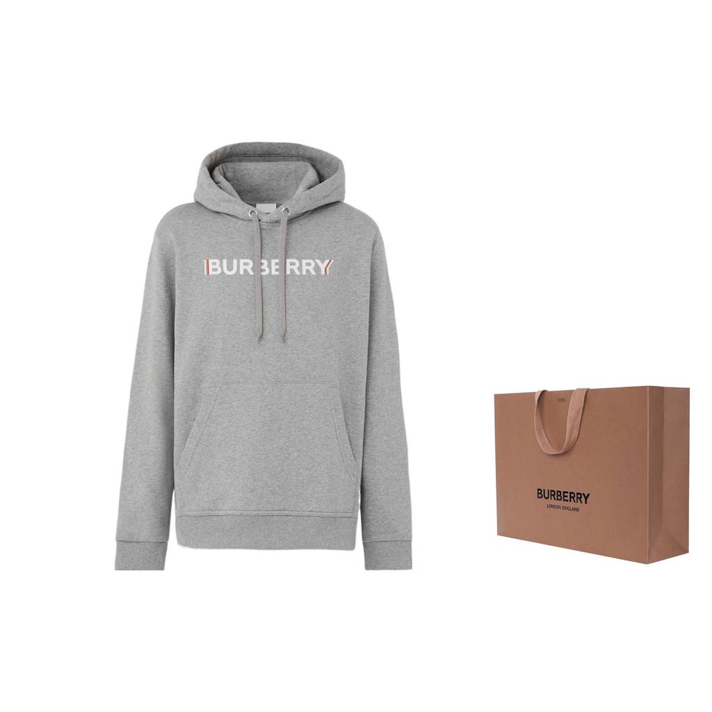 Burberry Logo Print Cotton Hoodie 80529791