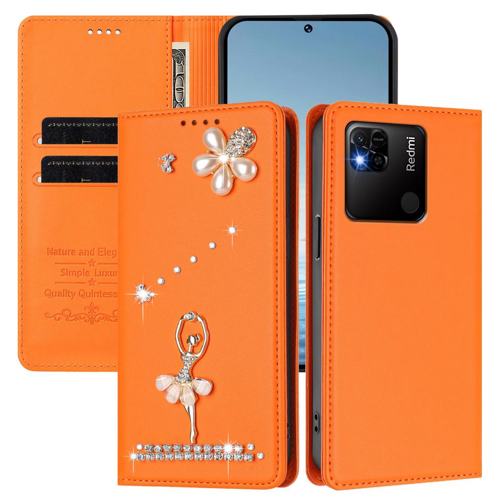 Luxury Diamond Cute Cards Solt Wallet Leather Phone Case For Redmi Note 15 14 Pro Plus 13 14C 13C Flip Pocket Kickstand Cover