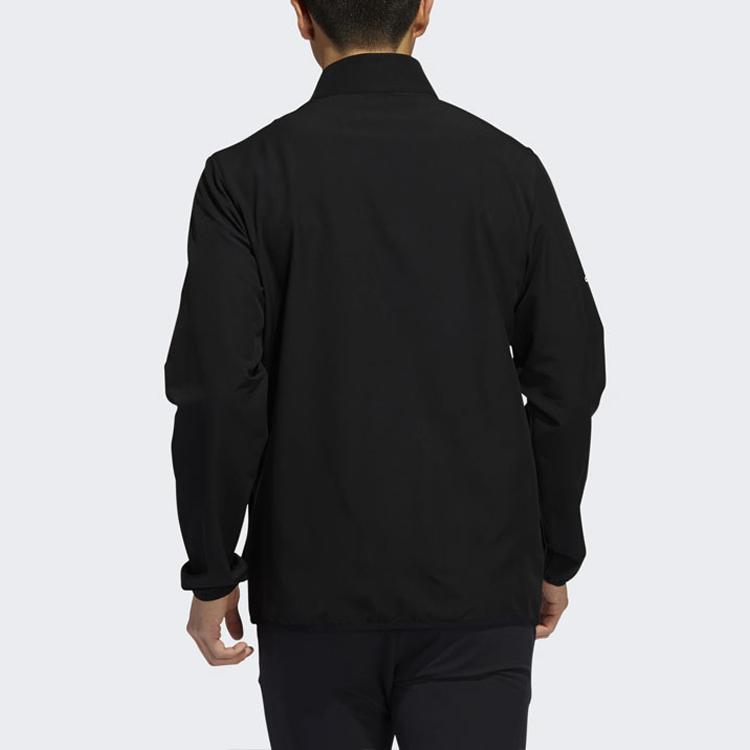 Adidas Golf Sport Windproof Woven Stand Collar Jacket Men Jackets Black FR4245