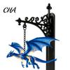 Fantasy-Thema Geschenk Magischer Fliegender Drache Bücherregal Lampe, Warmes Hängendes Nachtlicht, Schreibtisch Wandornament Leseecke Dekor, Einzigartig für Liebhaber