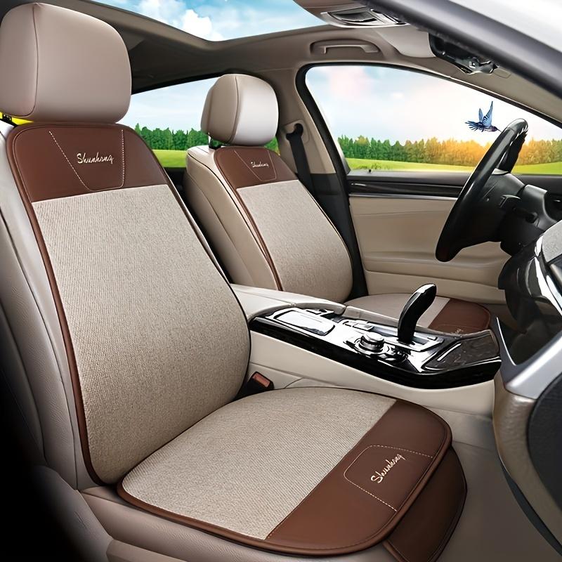 New Car Seat Cushion Four Seasons Universal Cotton and Hemp Office Chair Comfortable Dual Use Backless Car Seat Cushion