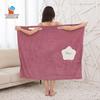 Star Bathrobe Coral Fleece Women's Wearable Towel – Thick, Absorbent, Versatile with Straps