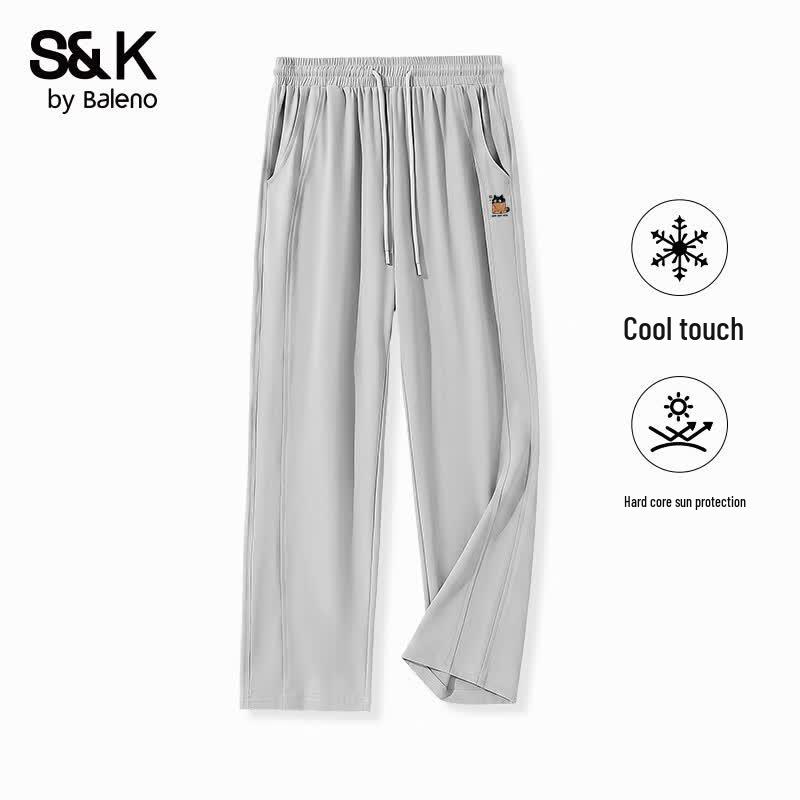 Baleno Men s Ice Silk Casual Pants with UPF50+ Sun Protection L светло-серый