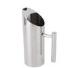 Water Pitcher 1L 304 Stainless Steel Straight Body Drink Pitcher with Spill Proof Spout for Cocktail Flower Tea Cold