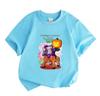 Kids Boys Girls 100% Cotton Crew Neck Short Sleeve T-Shirt, Funny Pixel Headless Horseman Pumpkin Print Casual Halloween Tees for Children Daily Wear