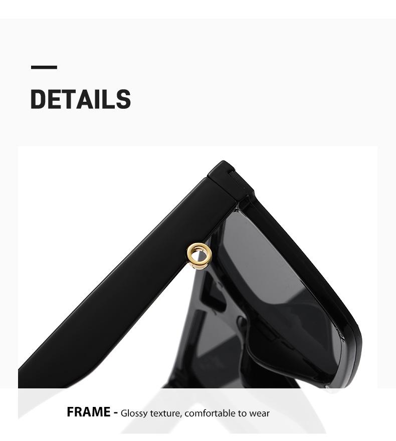 Fashionable Large Square Frame Sunglasses: European & American Street Style with Luxury Design
