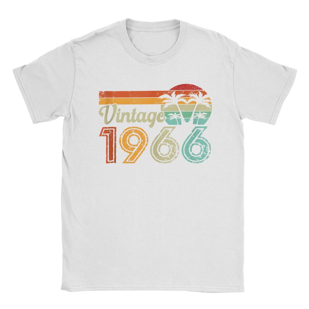 Vintage Vintage 1966 Made in 1966 Retro 60th Birthday Gift TShirt Men Cotton T Shirt Short Sleeve Tee Shirt Gift Idea Clothes
