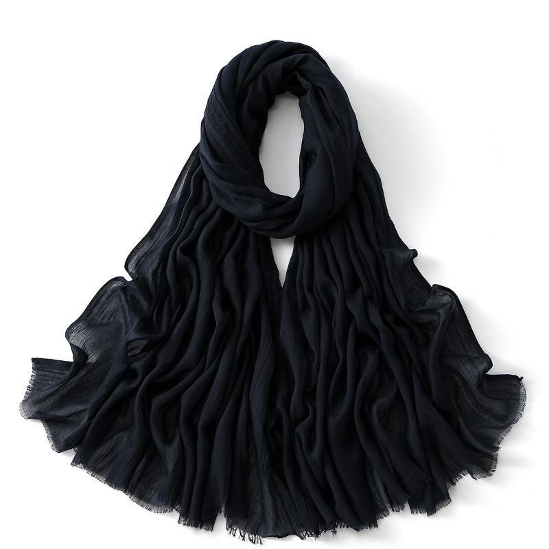 

Summer new light and breathable large size scarf hot-selling popular solid color simple and versatile ethnic headscarf women 180*95cm
