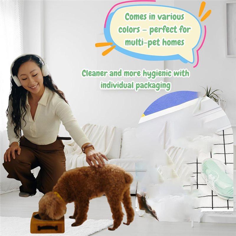 Hunde-Fingerbürste 6 Stück Weiche Silikonborsten Hunde-Zahnbürste zur Reinigung für Hundezähne