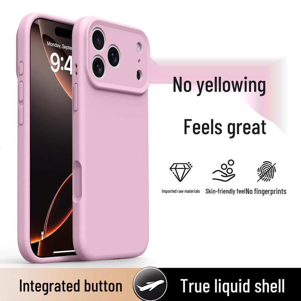 iPhone 17 Pro Max Full Coverage Silicone Case with Integrated Buttons