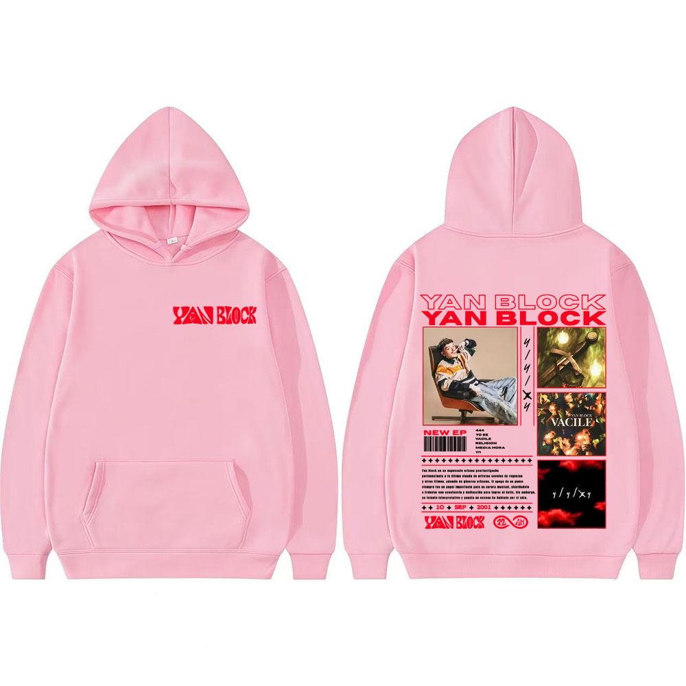 Rapper Yan Block Vacile Album 2025 Merch Hoodies Herren Damen Vintage Gothic Hip Hop Hoodie Langarm Lockeres Sweatshirt Streetwear