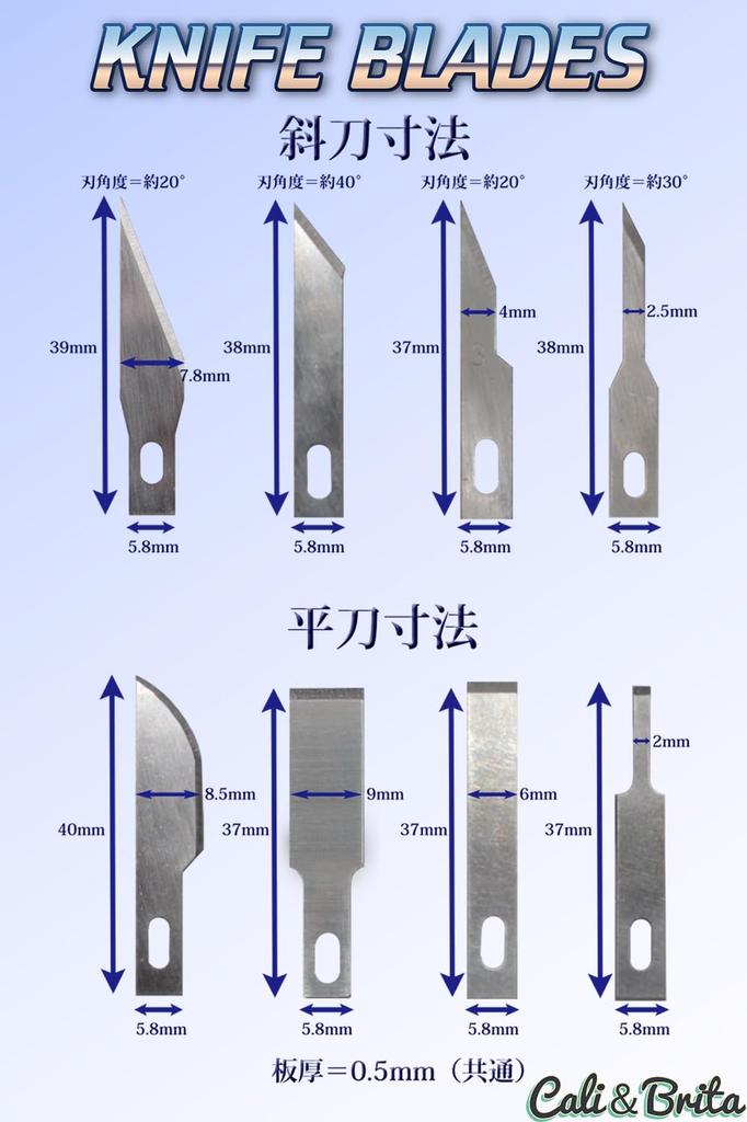 Hobby Knife Tool Designer Knife Replacement Hobby Saw and Large Knife Grips Mat Not Cali&Brita Set Blades, Blades, (Cutting Included)