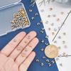 100Pcs 2 Style 304 Stainless Steel Crimp Beads Covers, Golden & Stainless Steel Color, 5~5.5x4~4.5x3.2~4mm, Hole: 1.6~1.8mm, 50pcs/style