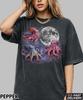 Three Octopus Moon Graphic T-Shirt,Octopus Lovers Gift,Retro Y2k Sea Life Shirt,Sea Creature Shirt,Ocean Wildlife Tee,Cephalopod Tee