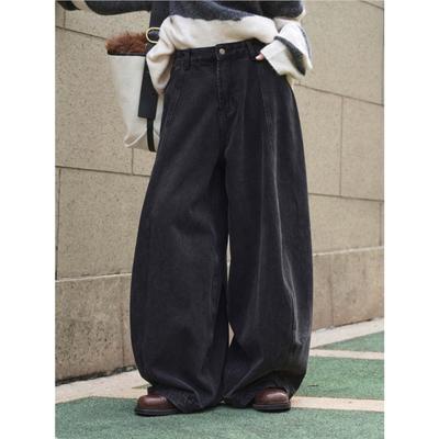 Balloon Jeans Loose Stylish Casual Autumn Winter Korean Vintage Fashion Denim Pants