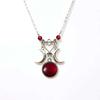 Goddess Moon Necklace: Enchanting Half-Moon Pendant with Witchy Magic