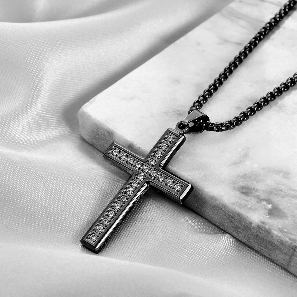 2025 Unique Creative Design Stainless Steel Cross Couple Necklace - Versatile and Fashionable
