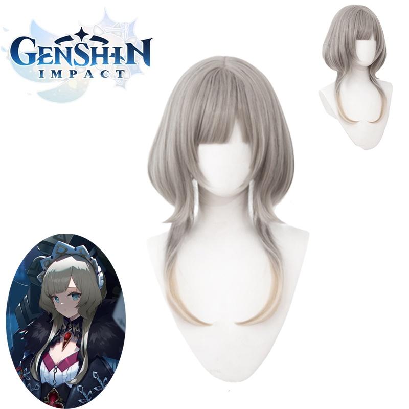 Genshin Impact Sandrone Cosplay Wig Gradient Short Hairpiece