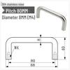 Solid 304 Stainless Steel U-Shaped Cabinet Handle