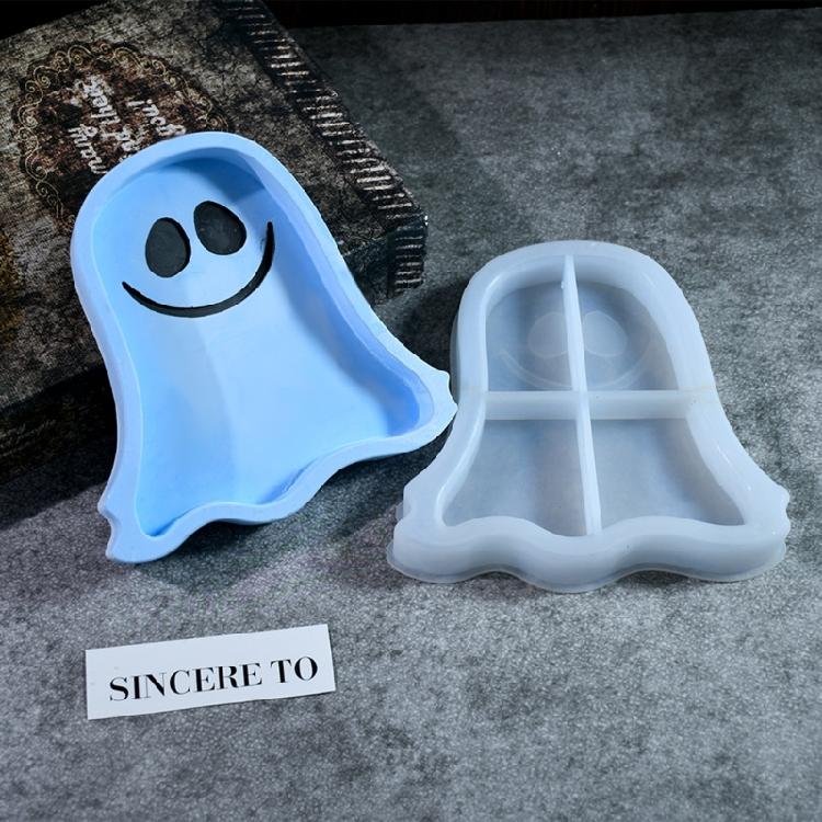 Silicone Mold Tray Nonstick Resin Crafting Moulds Halloween Series Plate Moulds Home Decors Molds Silicone Texture