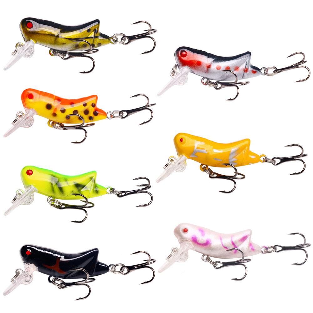 

7 шт./ крикет Крэнкбейт Рыболовные приманки 3D Глаза Твердый пластик Приманка Биомиметическая форма Твердая приманка Насекомое Рыболовные снасти Искусственные приманки