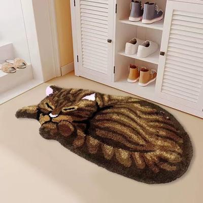 Peluş Kedi Halısı Sevimli Karikatür Yavru Kedi Yer Matı Kaymaz Yumuşak Yatak Kenarı Halısı Yatak Odası Oturma Odası Oyun Odası Çocuk Odası Dekorasyonu İçin