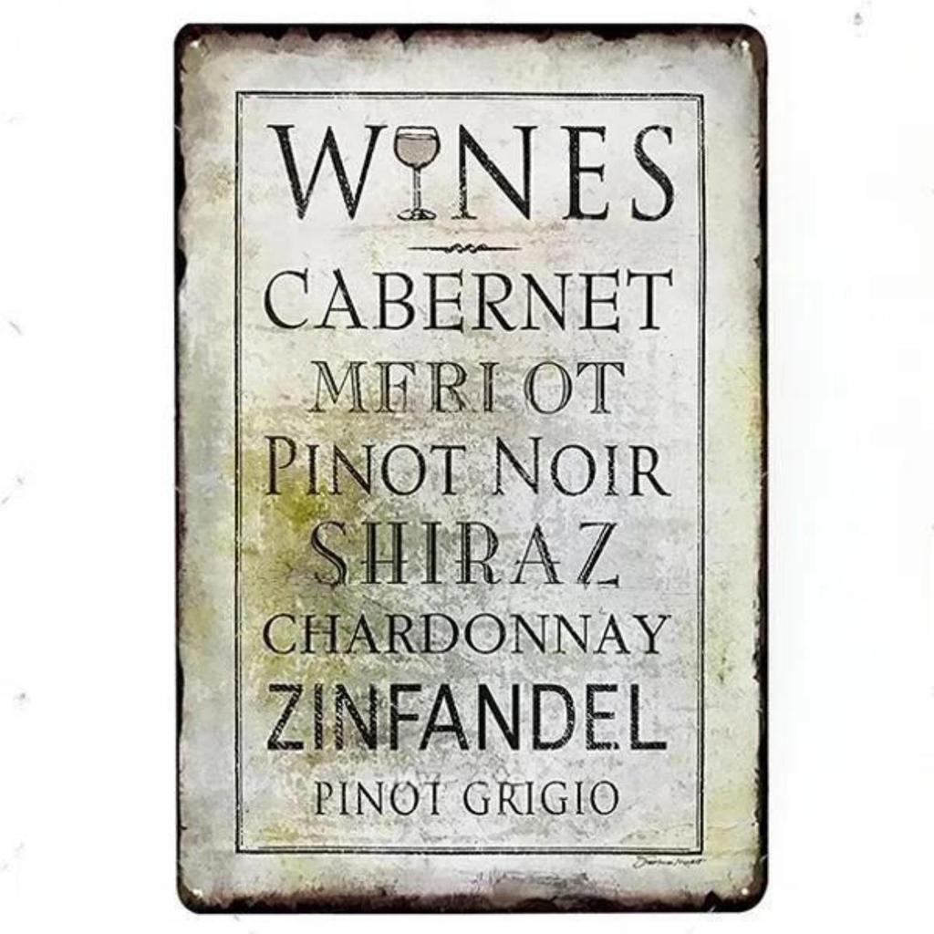 Vintage World Wine Metal Sign Plaque Whiskey Painting Alcohol Poster for Bar Club Man Cave Wall Decor Retro Pub Decoration