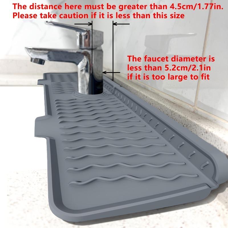 Kitchen Faucet Silicone Splash Mat Sink Drainage Mat Sink Collection Mat Drainage Drying Mat Bathroom Countertop Protector Home