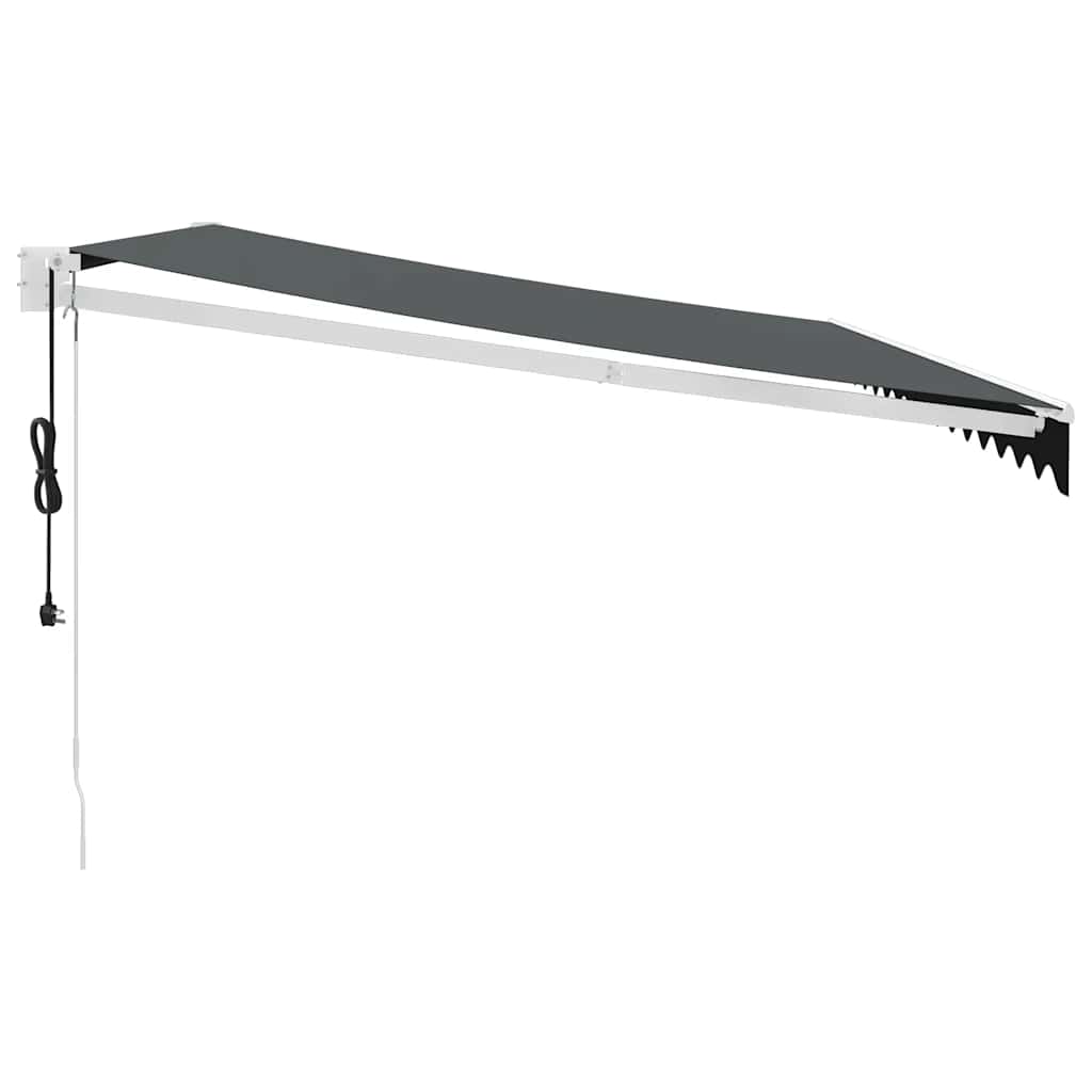 Electric Awning with Crank Anthracite 4x3 M