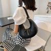 Luxury Half-moon Underarm Bag for Women PU Leather Shoulder Bag Autumn Winter Crossbody Bag
