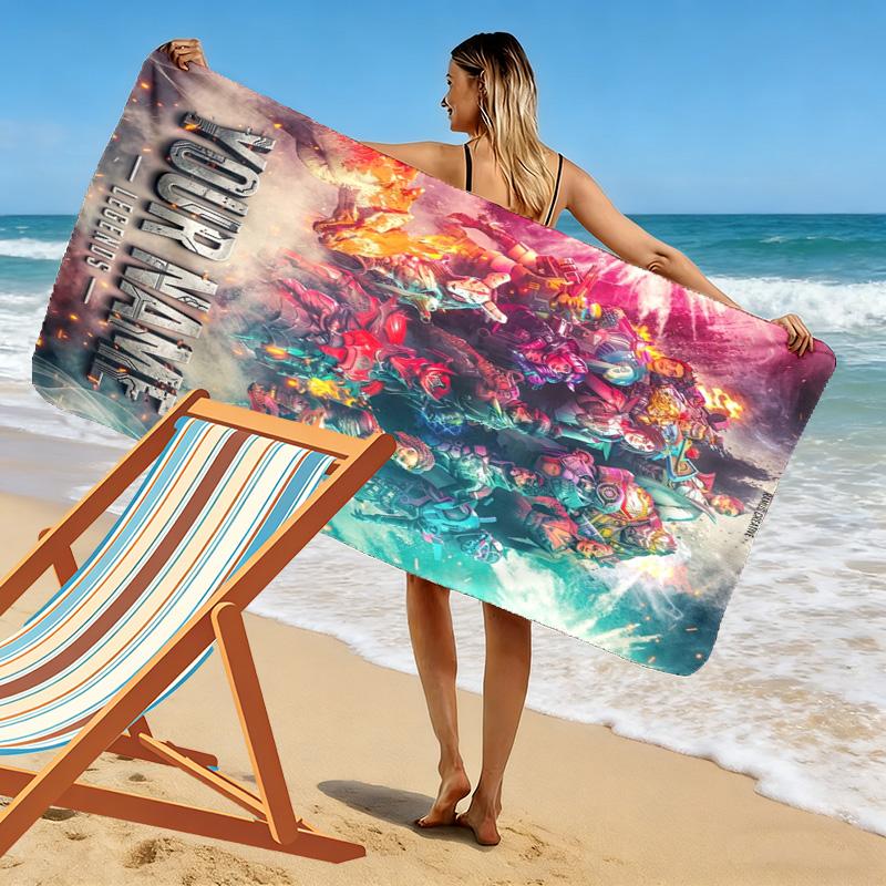 Name Custom Apex Legends Print Beach Towel, Large Soft Quick Dry Towel for Beach Camping Swimming
