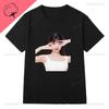 Korea Famous Star Jang Wonyoung Portrait Fans Shirt Trendy Casual Popular Fashion Pure Cotton Short Sleeve Camisa Y2k Clothes