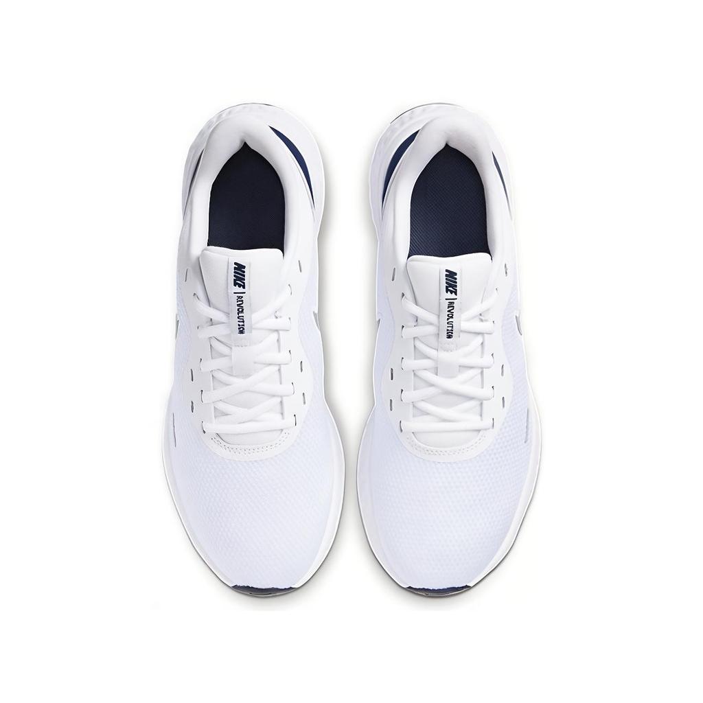 Nike Revolution 5 White Midnight Navy Running Shoes BQ3204-102