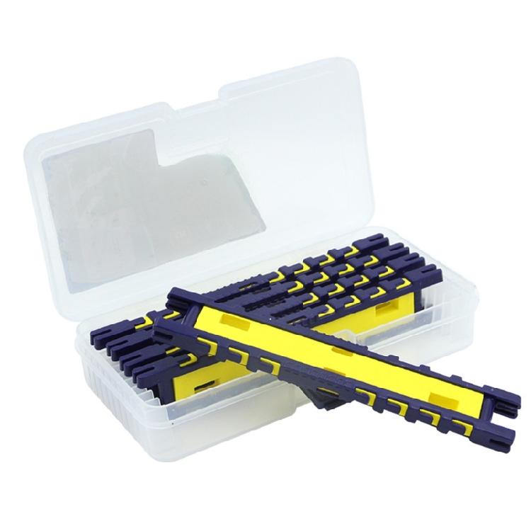 5pcs Fishing Snelled Hook Holder with Storage Box Fishing Leader Line Board Organizers Winding Board Snell Organizers 1