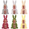6Pcs DIY Easter Rabbit Cash Holder Unique Cotton Cloth Bunny Money Holder Ornaments Easter Money Holder Cards