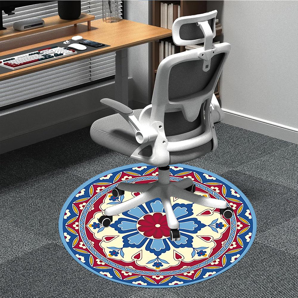 

1pc Floral Mandala Pattern Chair Carpet for Office, Soft Flannel Throw Mat, Perfect for Office,Holiday Party Decoration Choice yy251113095 80cm by 80cm