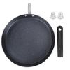 Round Shape Nonstick Crepe Pan Aluminum Alloy Flat Skillet Pan  Pancake Egg Pizza Tortilla